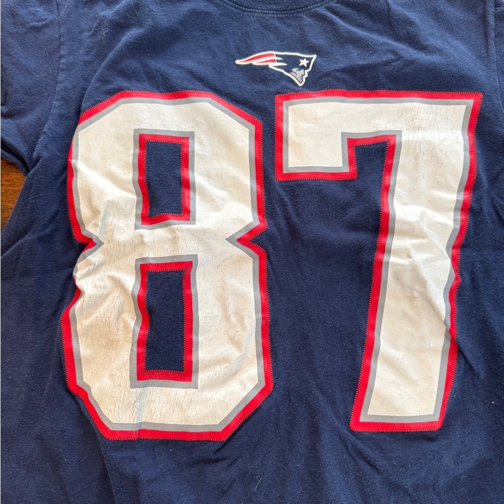 NE Patriots Nike Dark Blue Athletic Tee- Size Small - Picture 3 of 7